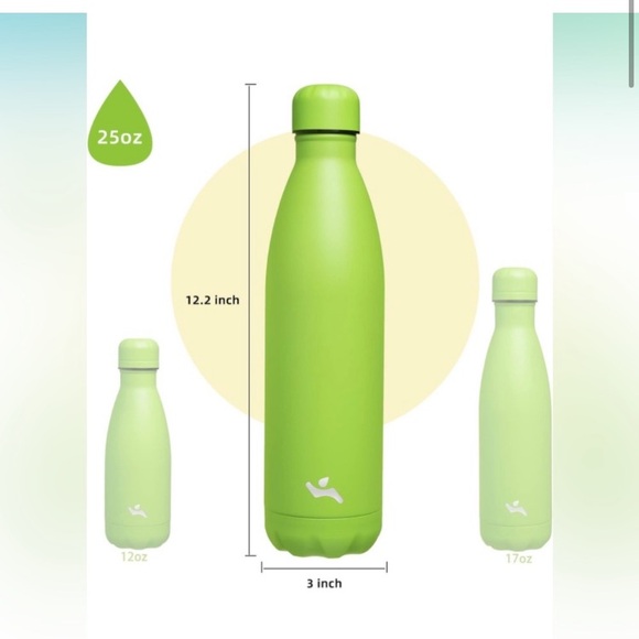 Konokyo Lime Green Water Bottle - Picture 2 of 5